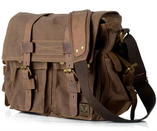 Premium Satchel & Genuine Leather Messenger Bag - Men's Crossbody Satchel for Casual & Travel