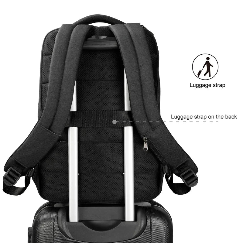 Business Travel Backpack USB Charging Port 15.6'' Laptop