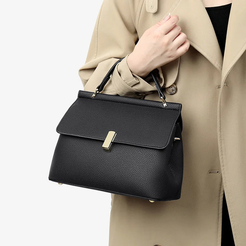 P003 - Women's PU Leather Shoulder Bag - Soft Handle Crossbody Tote Handbag
