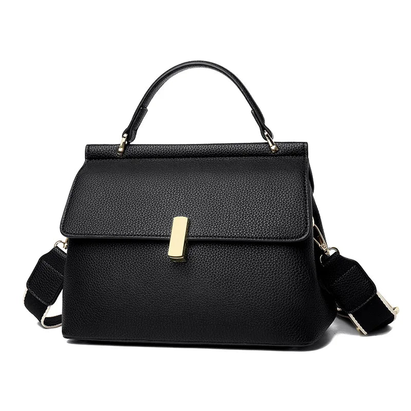 P003 - Women's PU Leather Shoulder Bag - Soft Handle Crossbody Tote Handbag