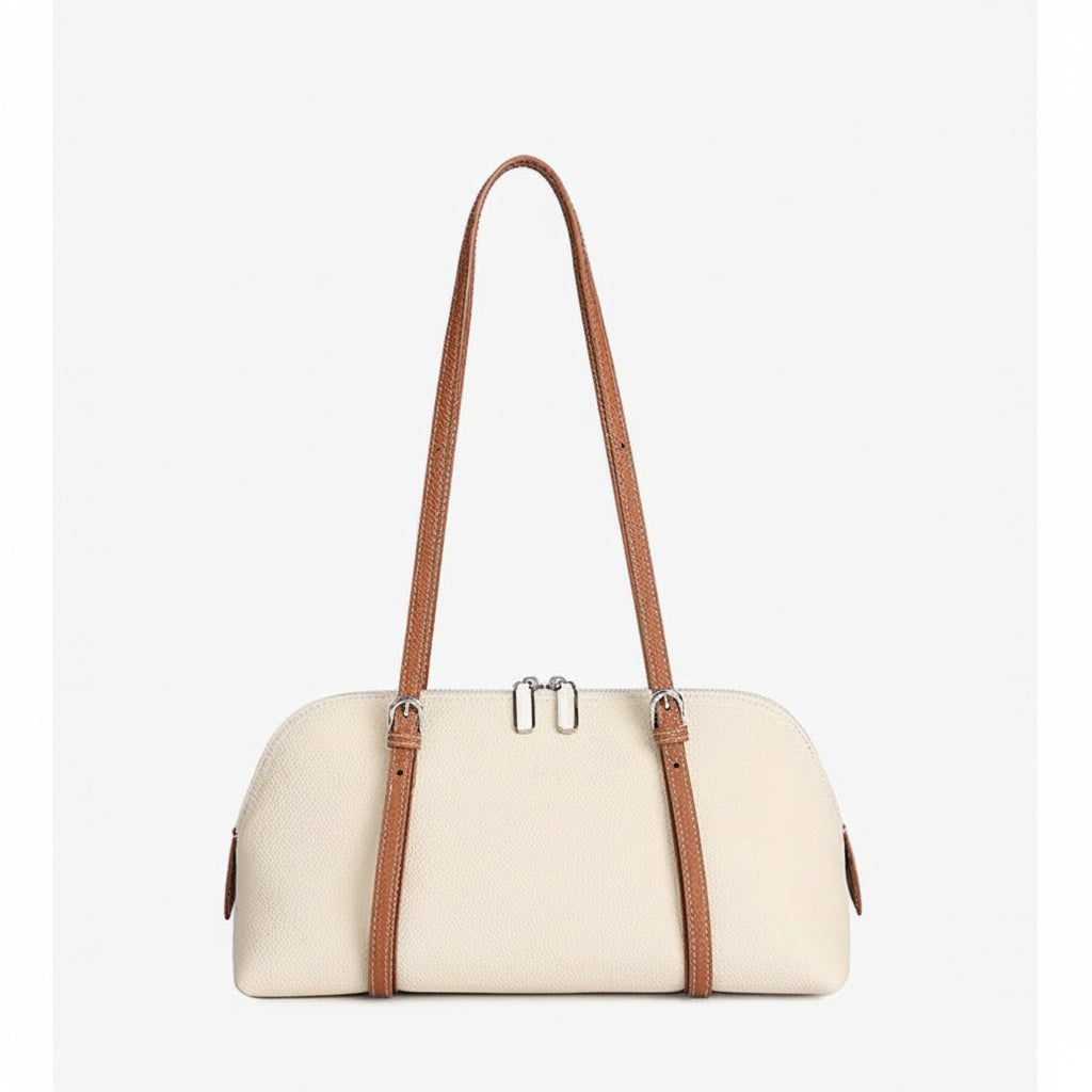 P106 - Women's Genuine Leather Tote Bag - Casual Versatile Shoulder Handbag