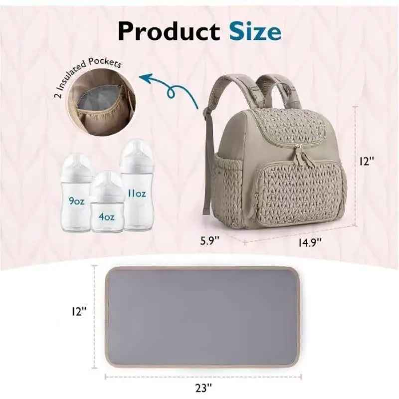 Multifunctional Diaper Bag - Premium Travel Backpack for Mom & Baby