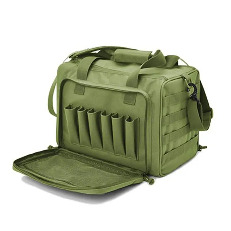 Tactical Gun Range Bag - MOLLE System Outdoor Hunting Storage with Shoulder Pack