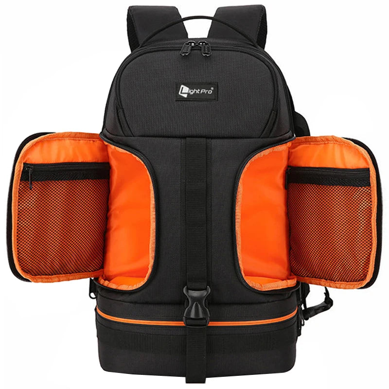 Professional Waterproof Camera Backpack - 15.6" Laptop Photography Bag with Reflector Stripe & Tripod Holder
