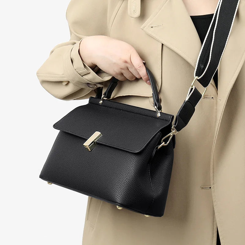 P003 - Women's PU Leather Shoulder Bag - Soft Handle Crossbody Tote Handbag