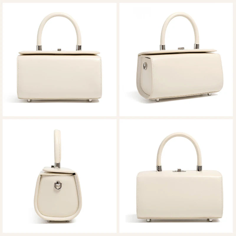 Leather Shell Clutch Bag - Structured Box Bag | Carry-Work