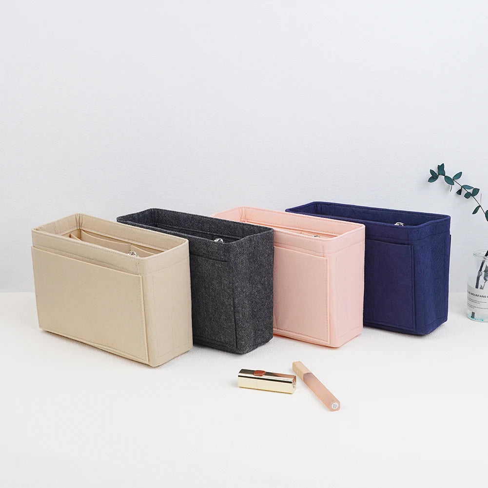 Soft Felt Bag Organizer Insert - Handbag Liner & Purse Organizer