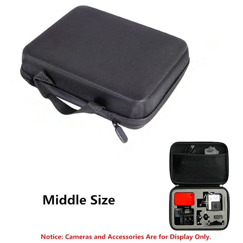 Waterproof Action Camera Storage Case - Portable Travel Bag for GoPro Hero 12 11 10 9 8 7 - Shock-Proof Protective Carrying Case