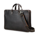 Genuine Leather Sling Briefcase for Men - Business Laptop Bag with Shoulder Strap for 16" MacBook Pro