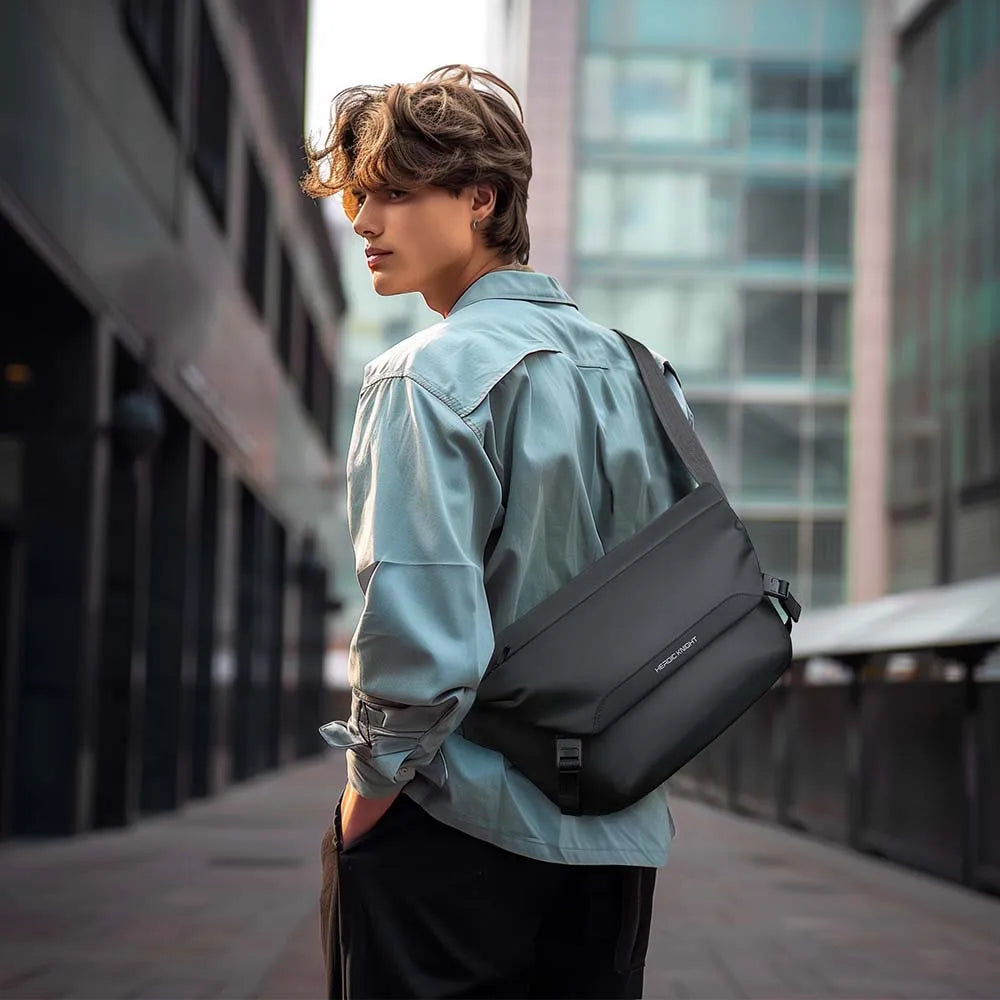 Water-Repellent Messenger Bag - 11" iPad Crossbody Satchel