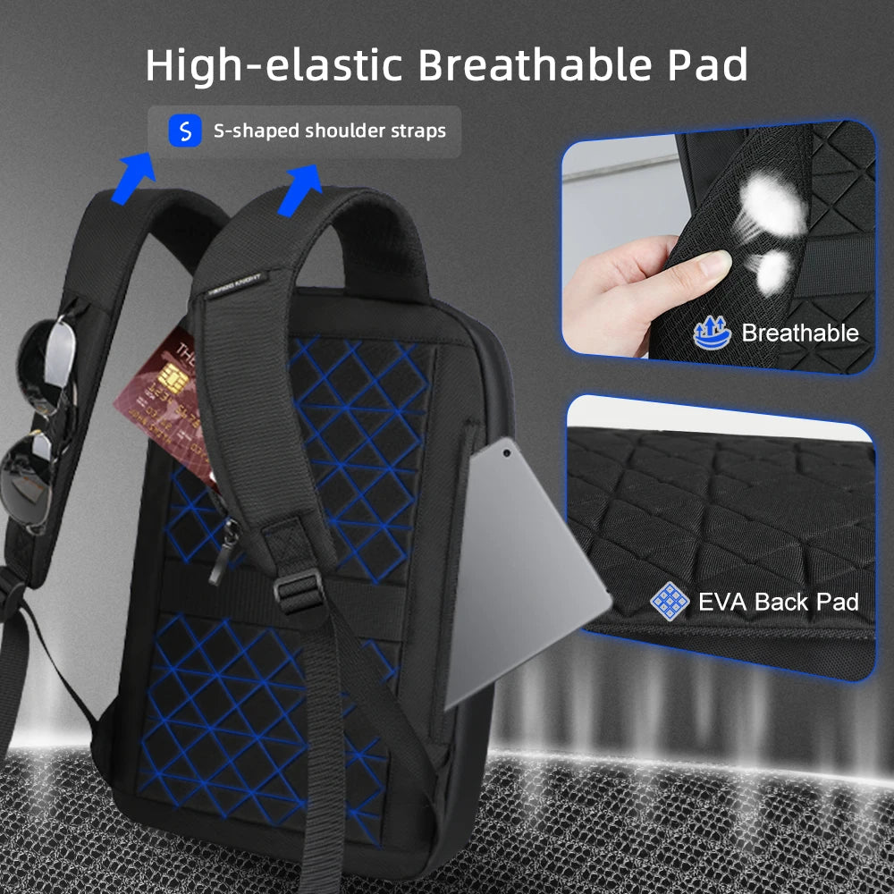 Slim 15.6 inch Laptop Backpack for Men - Waterproof Business Backpack Anti-Theft School Bag Travel Daypack for Daily Commute