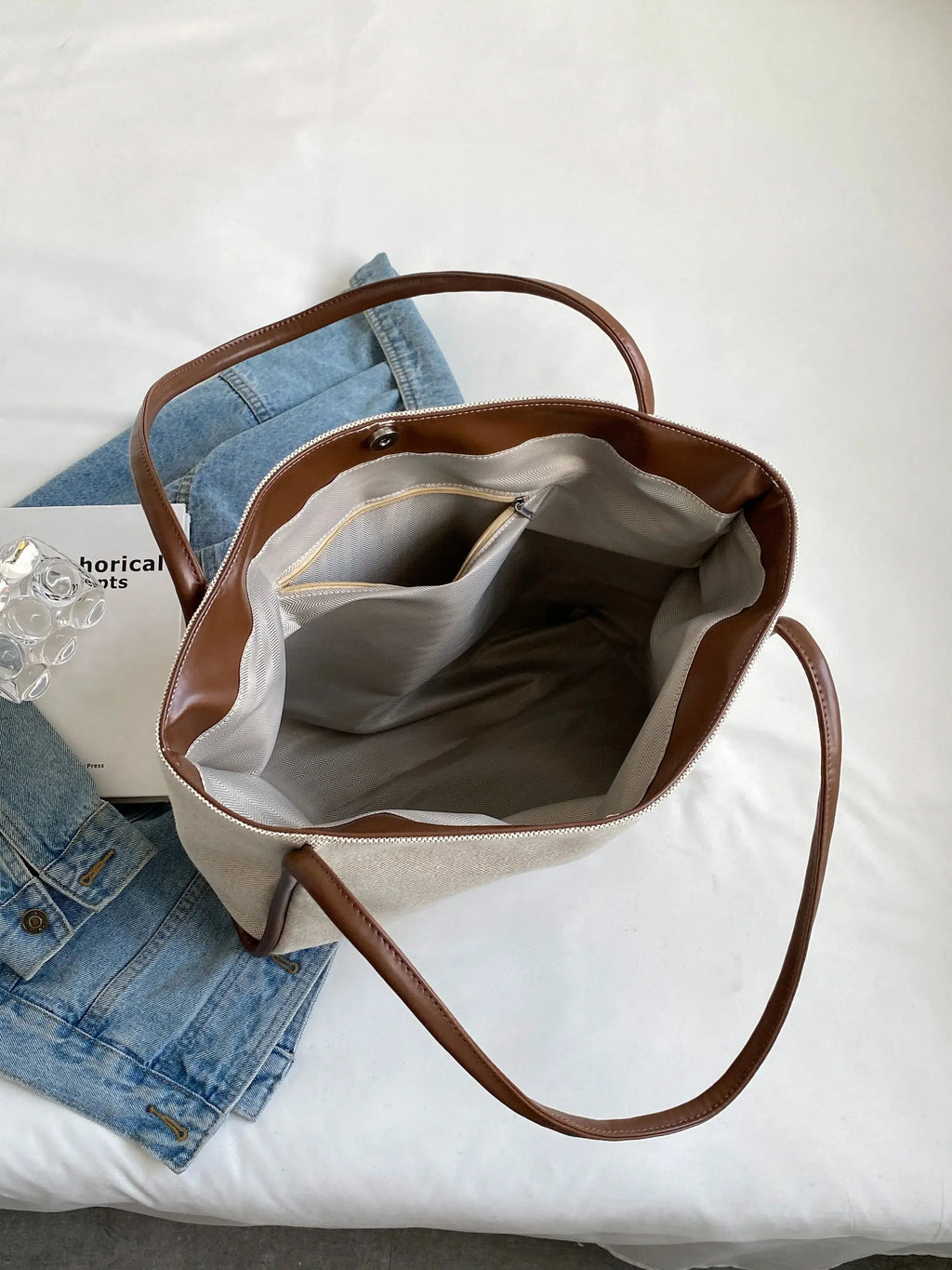 Women's Large Capacity Tote Bag - Everyday Shoulder Bag