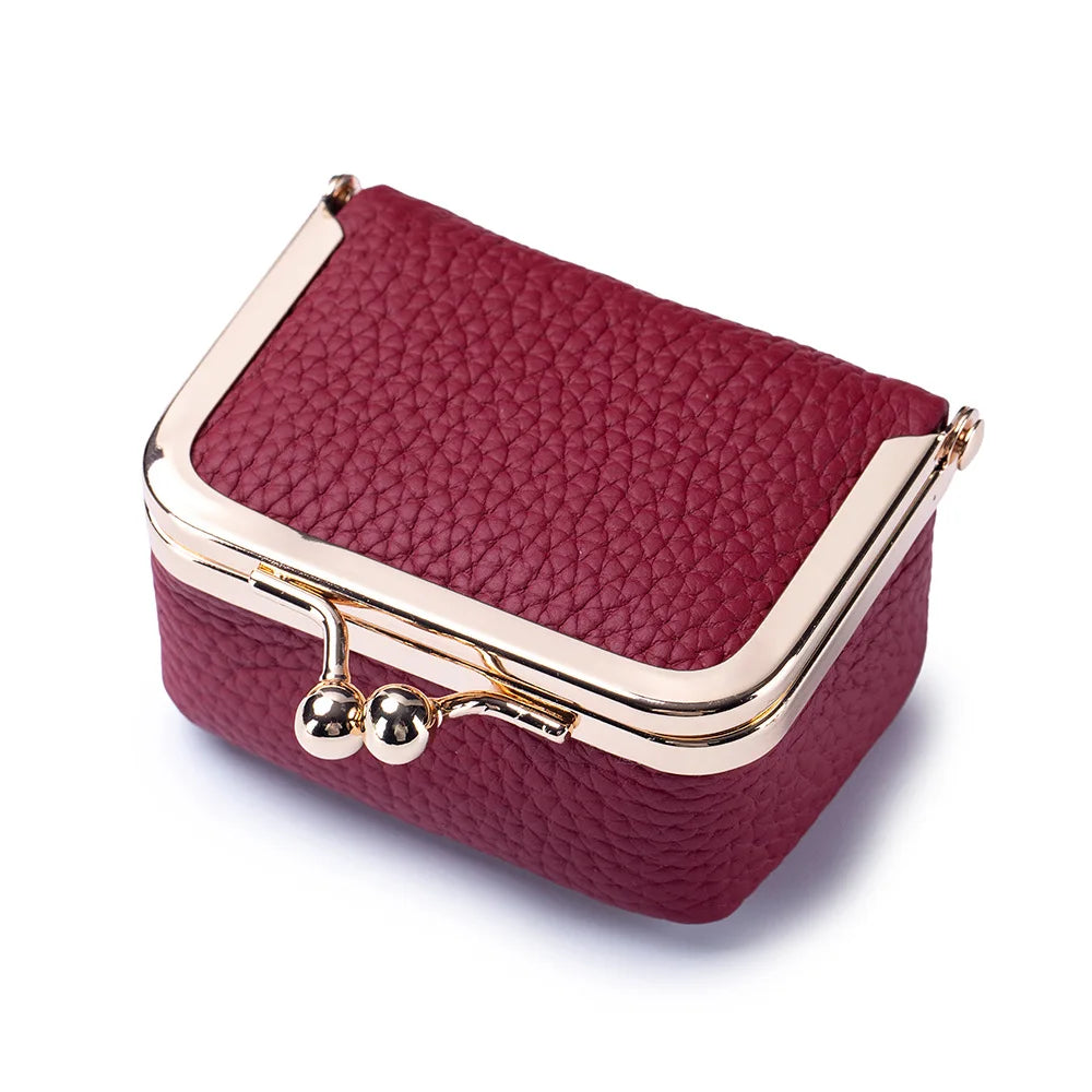 P107 - Leather Mini Frame Purse - Top Grain Cowhide Coin & Jewellery Organiser