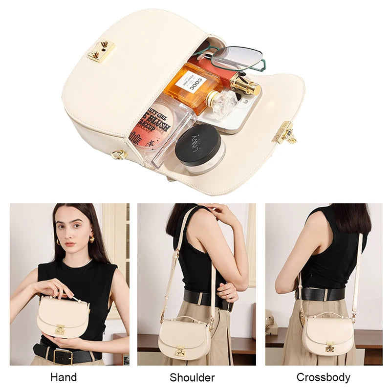 Buckle saddle bag interior — cell phone pocket and zipper compartment