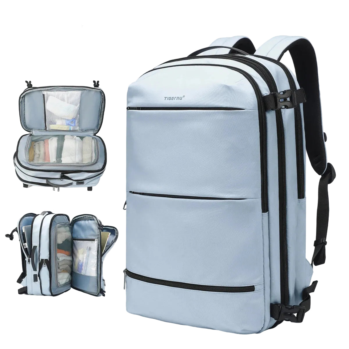 Women's Expandable Travel Backpack 17'' Laptop - 27L to 37L