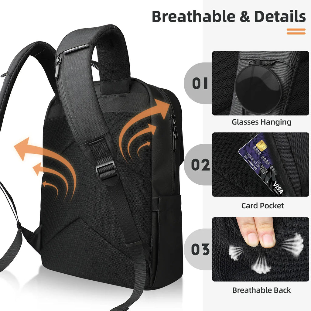 Premium Business Backpack - Waterproof 15.6" Laptop Bag for Men