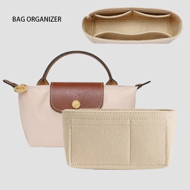 Felt Bag Organizer Insert - Handbag Liner & Storage Organizer