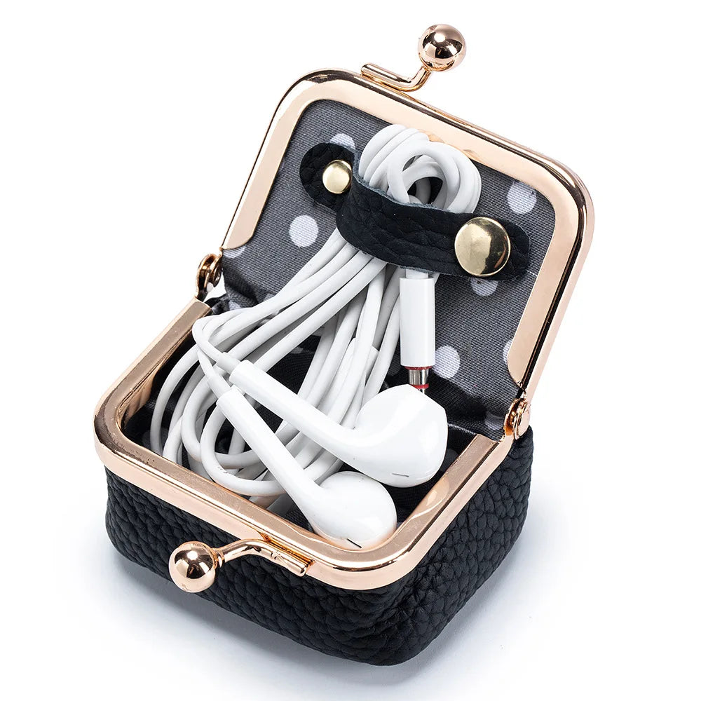 P107 - Leather Mini Frame Purse - Top Grain Cowhide Coin & Jewellery Organiser