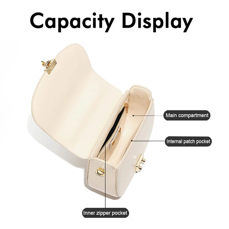 Buckle saddle bag interior — cell phone pocket and zipper compartment
