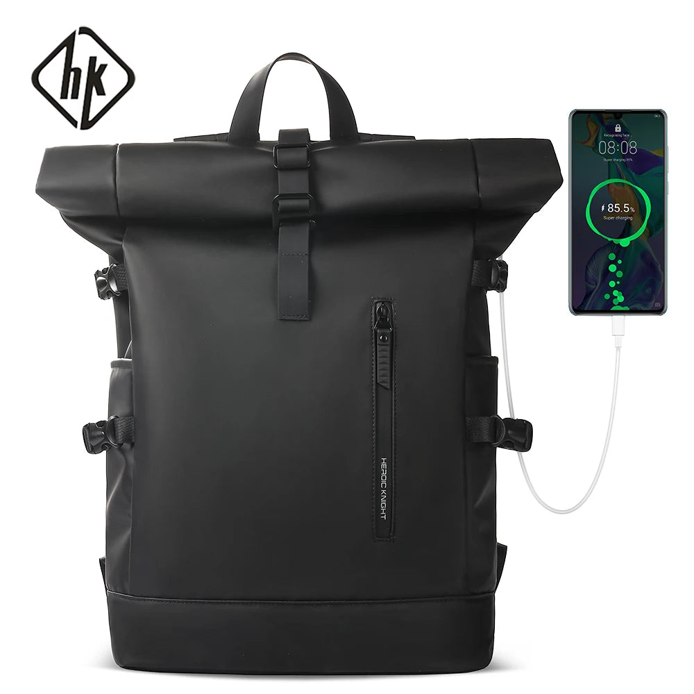 Expandable Travel Backpack for Men - Large Capacity Waterproof 15.6" Laptop Bag with USB Port - Hiking Rucksack Cycling Daypack