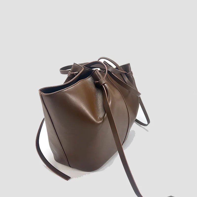 P097 - Women's Trapeze Shoulder Bag - Designer Lock Handbag
