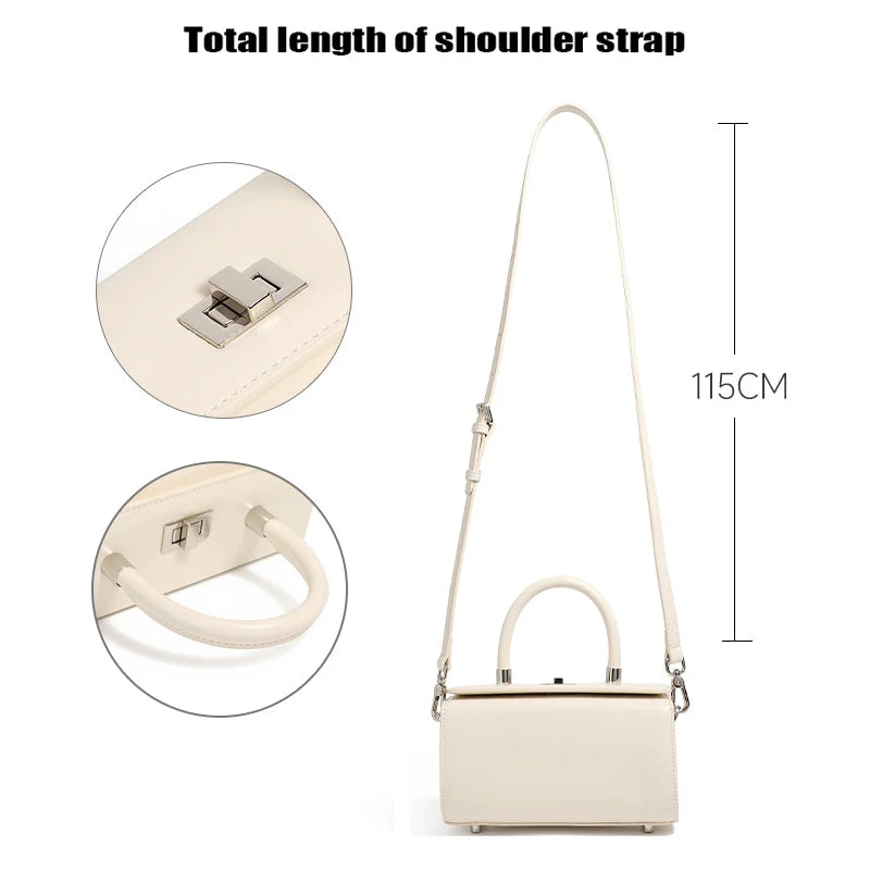 Leather Shell Clutch Bag - Adjustable Shoulder Strap Side View | Carry-Work