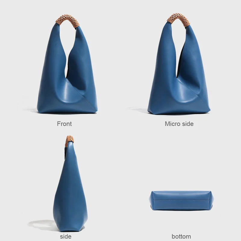 Premium Leather Armpit Bag - Women's Large Capacity Dumpling Tote Shoulder Bag