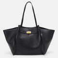 P097 - Women's Trapeze Shoulder Bag - Designer Lock Handbag