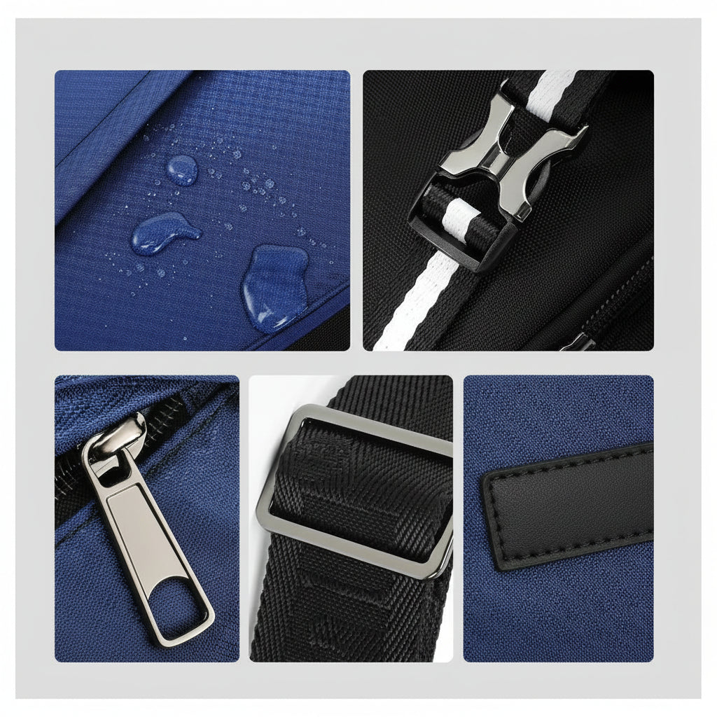 P109 - Men's Lightweight Messenger Bag - Waterproof Crossbody Sling Bag