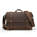 P045 - Vintage Crazy Horse Leather Laptop Bag - Men's Messenger Satchel