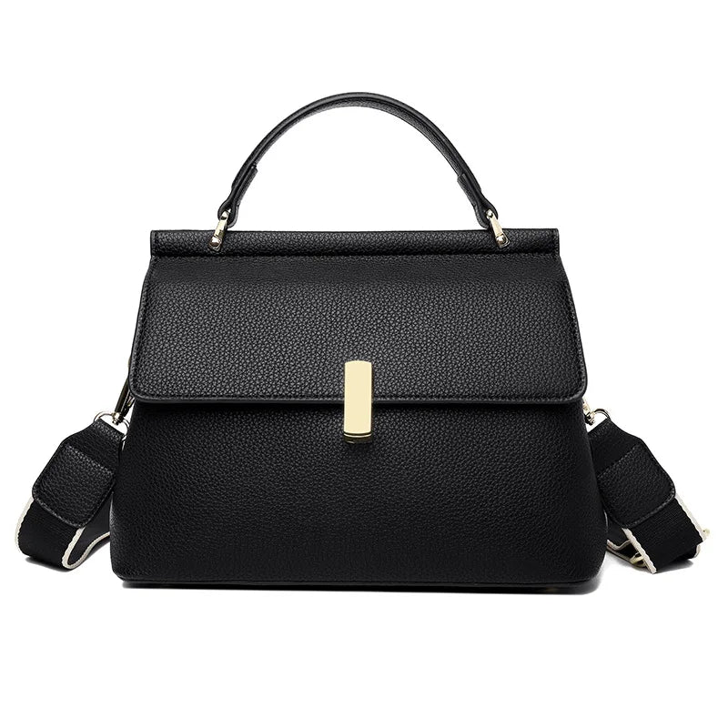 P003 - Women's PU Leather Shoulder Bag - Soft Handle Crossbody Tote Handbag