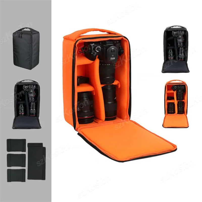 Waterproof DSLR Camera Insert Bag - Portable Padded Partition Protector for Camera Equipment