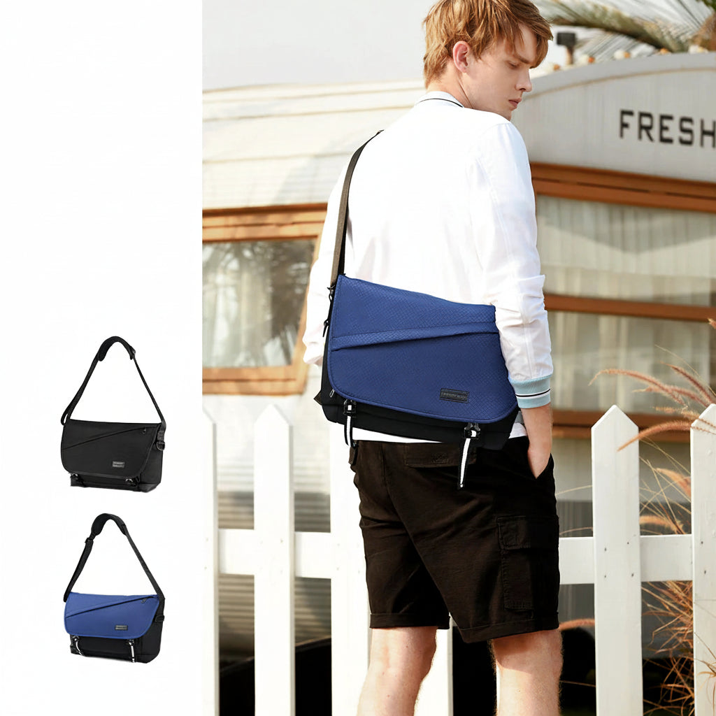 P109 - Men's Lightweight Messenger Bag - Waterproof Crossbody Sling Bag