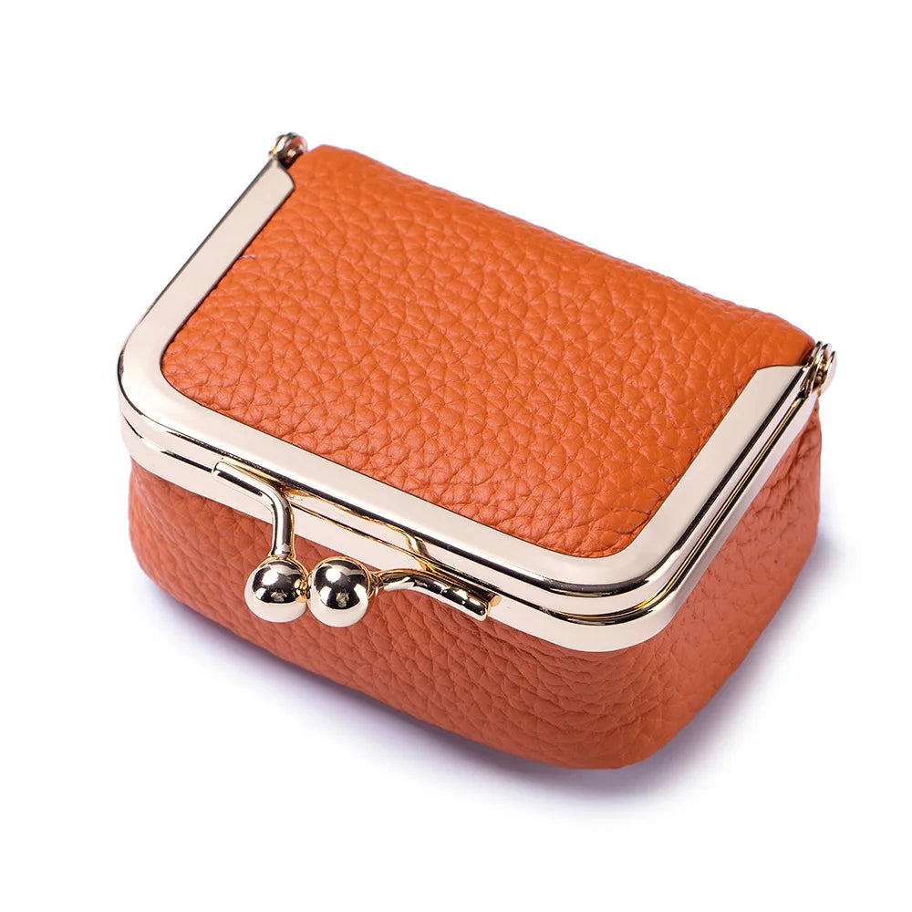 P107 - Leather Mini Frame Purse - Top Grain Cowhide Coin & Jewellery Organiser