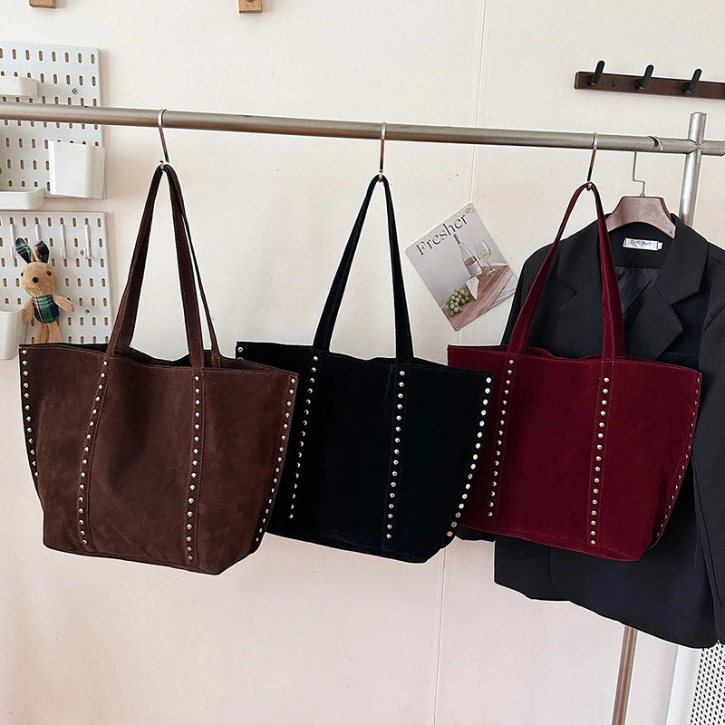 Retro Sequined Tote Bag - Large Capacity Handbag for Women