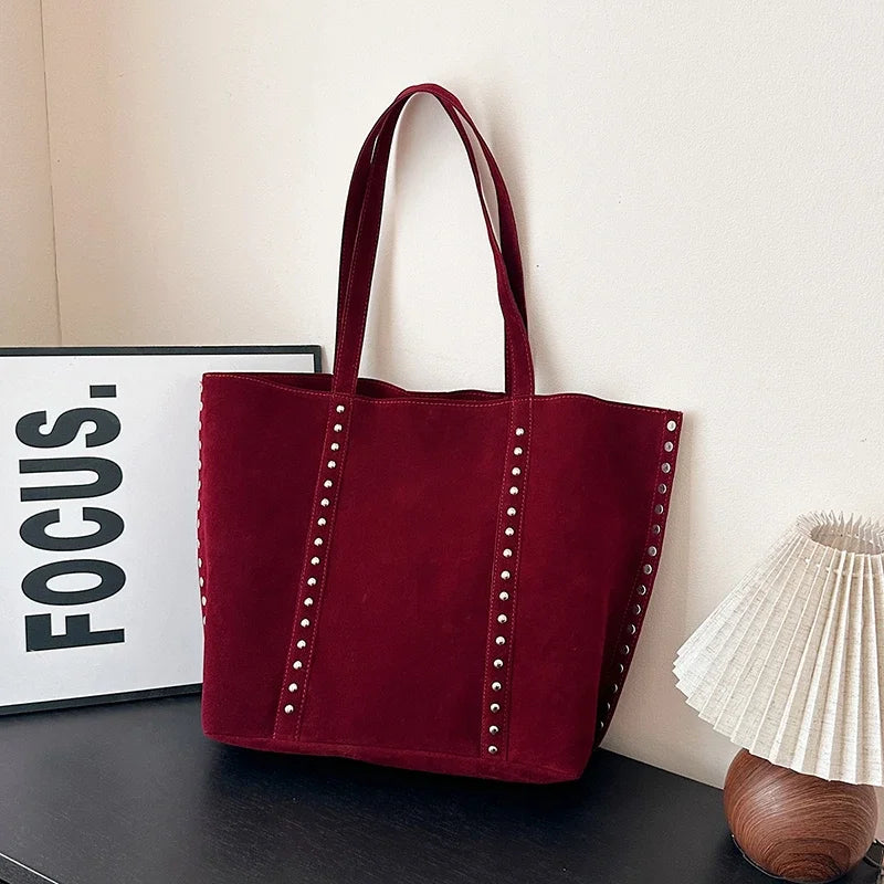 Retro Sequined Tote Bag - Large Capacity Handbag for Women