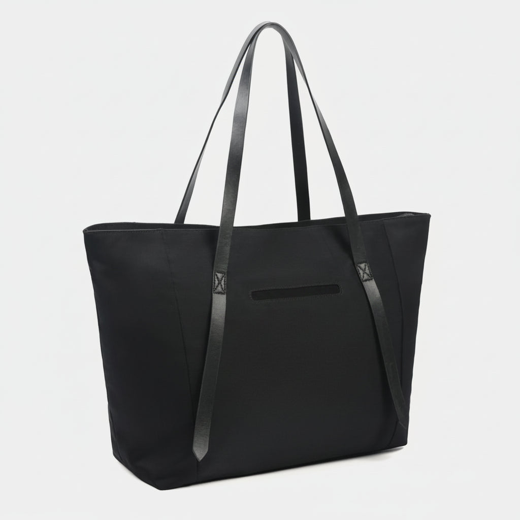 Women's Waterproof Nylon Tote Bag - Black - Carry-Work - P111
