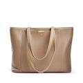 Women's Luxury Genuine Leather Large Tote Bag - Square Shoulder Handbag for Commuting