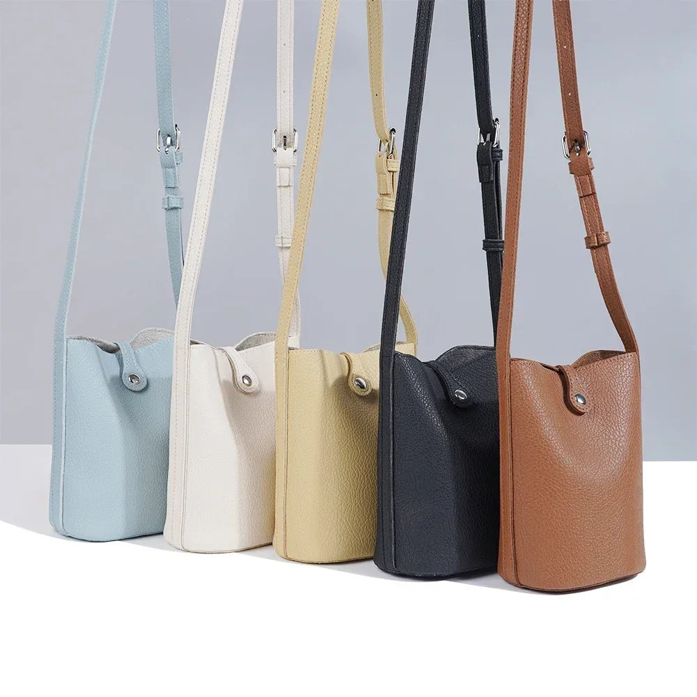 Soft PU Leather Crossbody Bag - Women's Small Shoulder Handbag