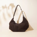 Women's Suede Dumpling Bag - Retro Frosted Leather Large Capacity Crossbody Shoulder Bag