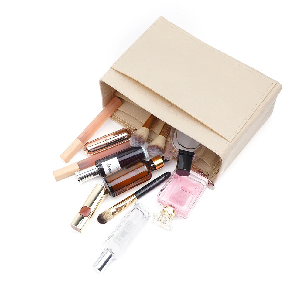 Soft Felt Bag Organizer Insert - Handbag Liner & Purse Organizer