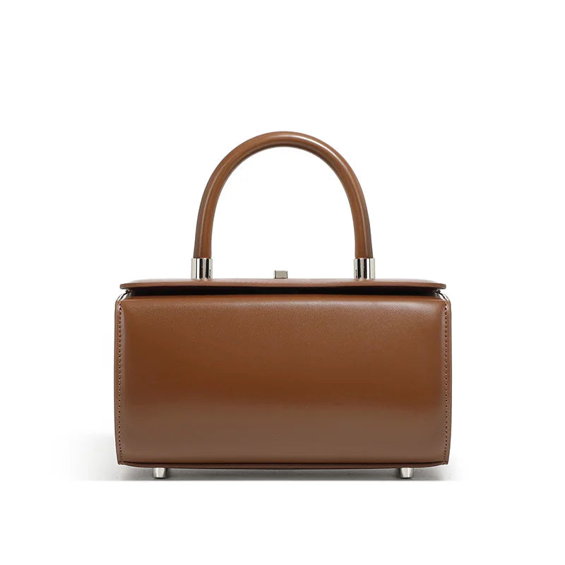 Women's Leather Clutch Bag Caramel - Structured Shell Clutch | Carry-Work