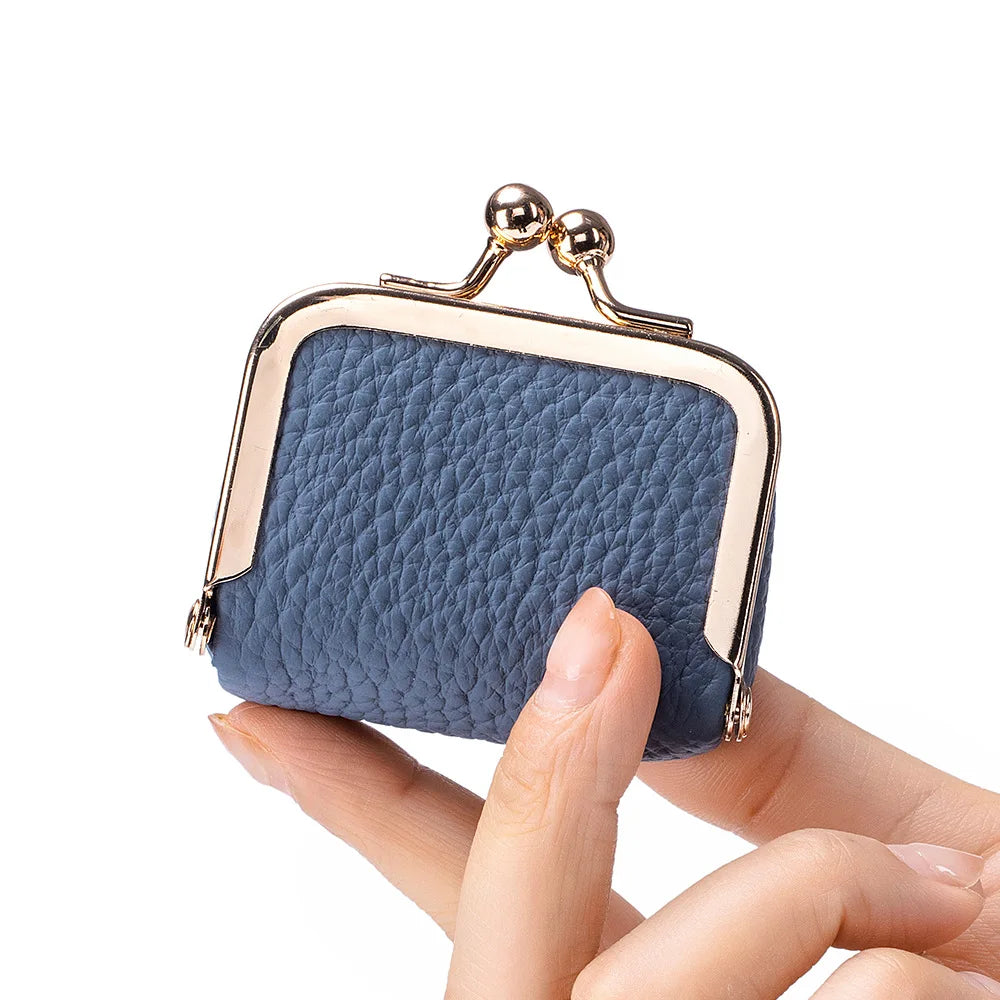 P107 - Leather Mini Frame Purse - Top Grain Cowhide Coin & Jewellery Organiser