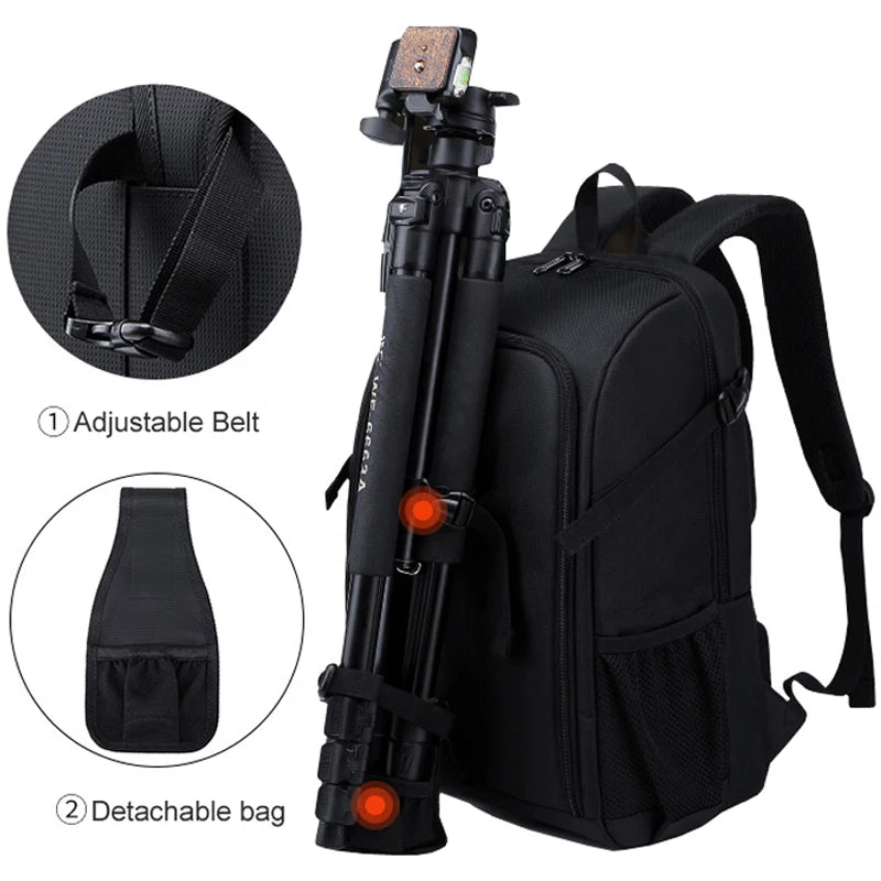 Professional Photography Camera Backpack - Waterproof DSLR Bag with Rain Cover for Canon Nikon Sony