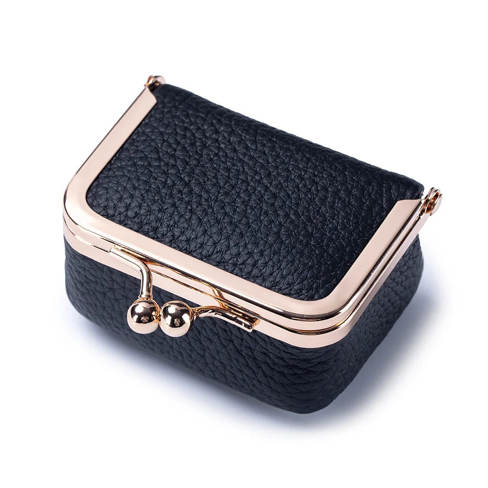 P107 - Leather Mini Frame Purse - Top Grain Cowhide Coin & Jewellery Organiser